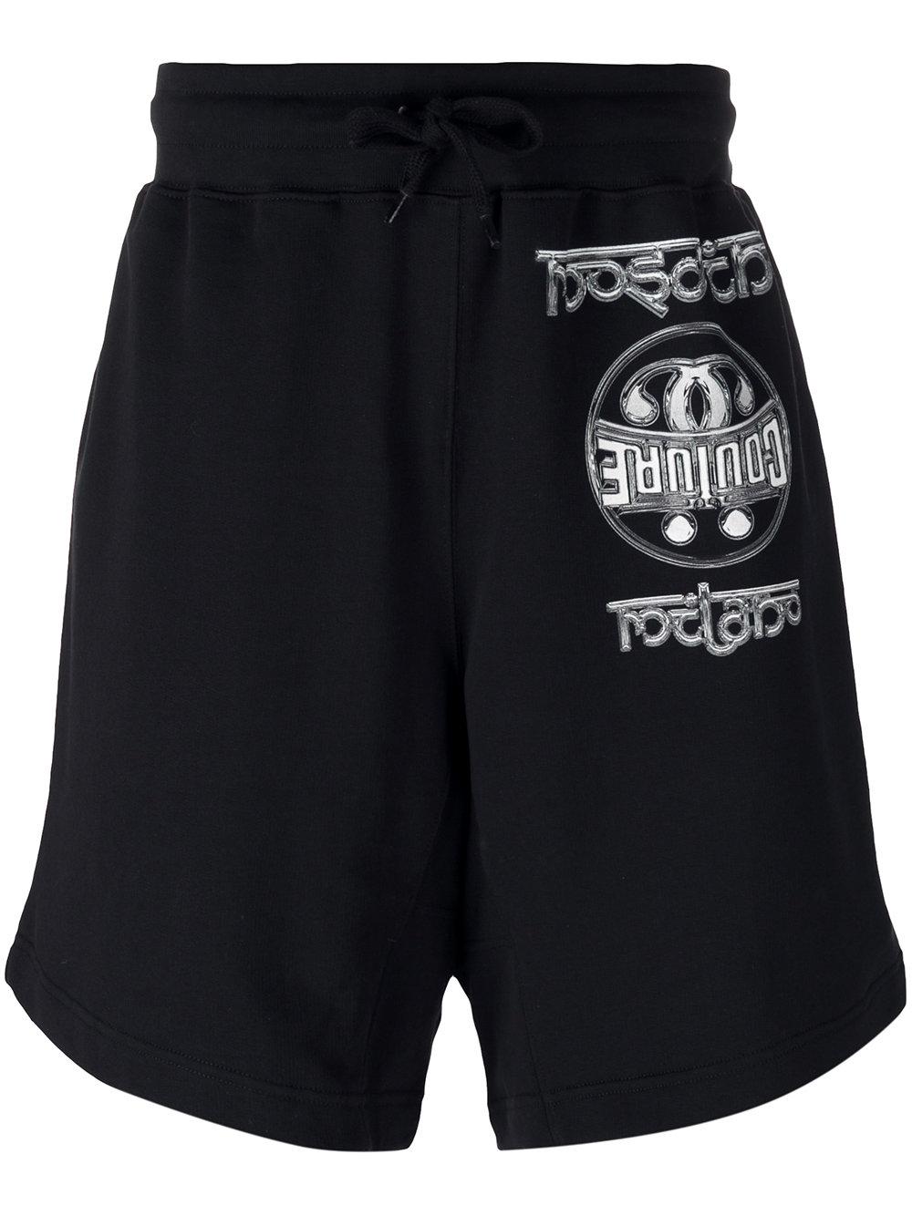 Moschino Logo Track Shorts in Black for Men | Lyst