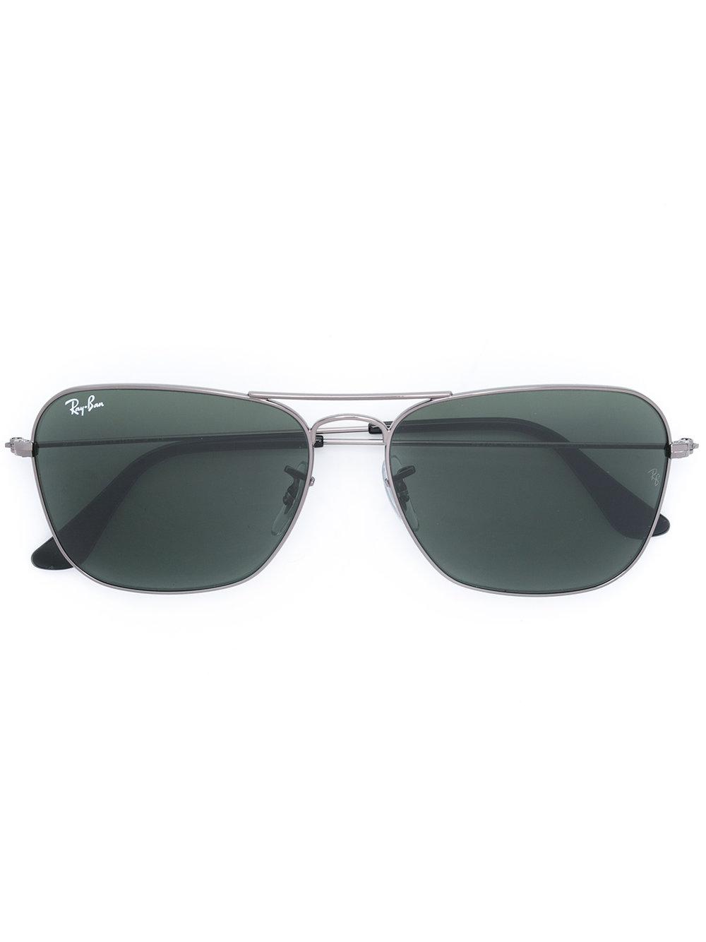 Lyst Ray Ban Square Frame Sunglasses In Metallic 6429