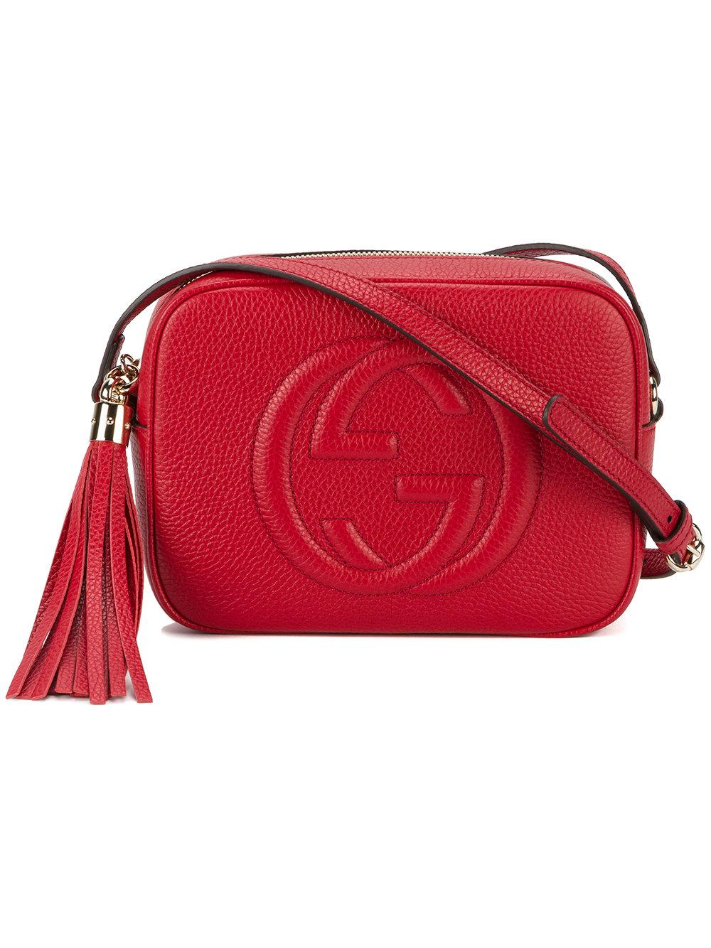 Lyst - Gucci Gg Marmont Cross Body Bag in Red
