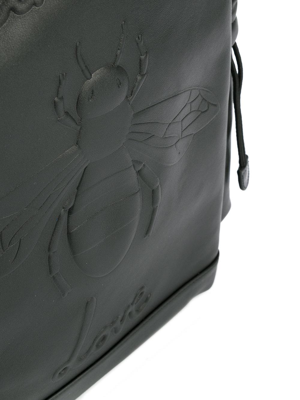 Lyst - Gucci Bee Embossed Backpack in Black
