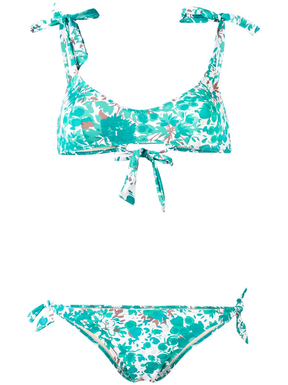 Emmanuela swimwear Painted Tree Print Bikini in Green Lyst