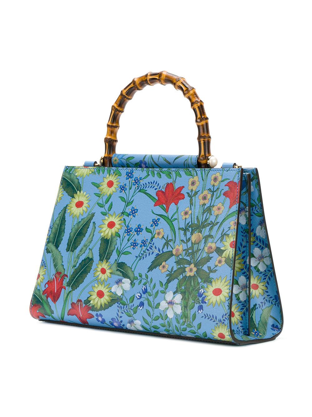 Lyst - Gucci Nymphaea Flora Mini Bag in Blue
