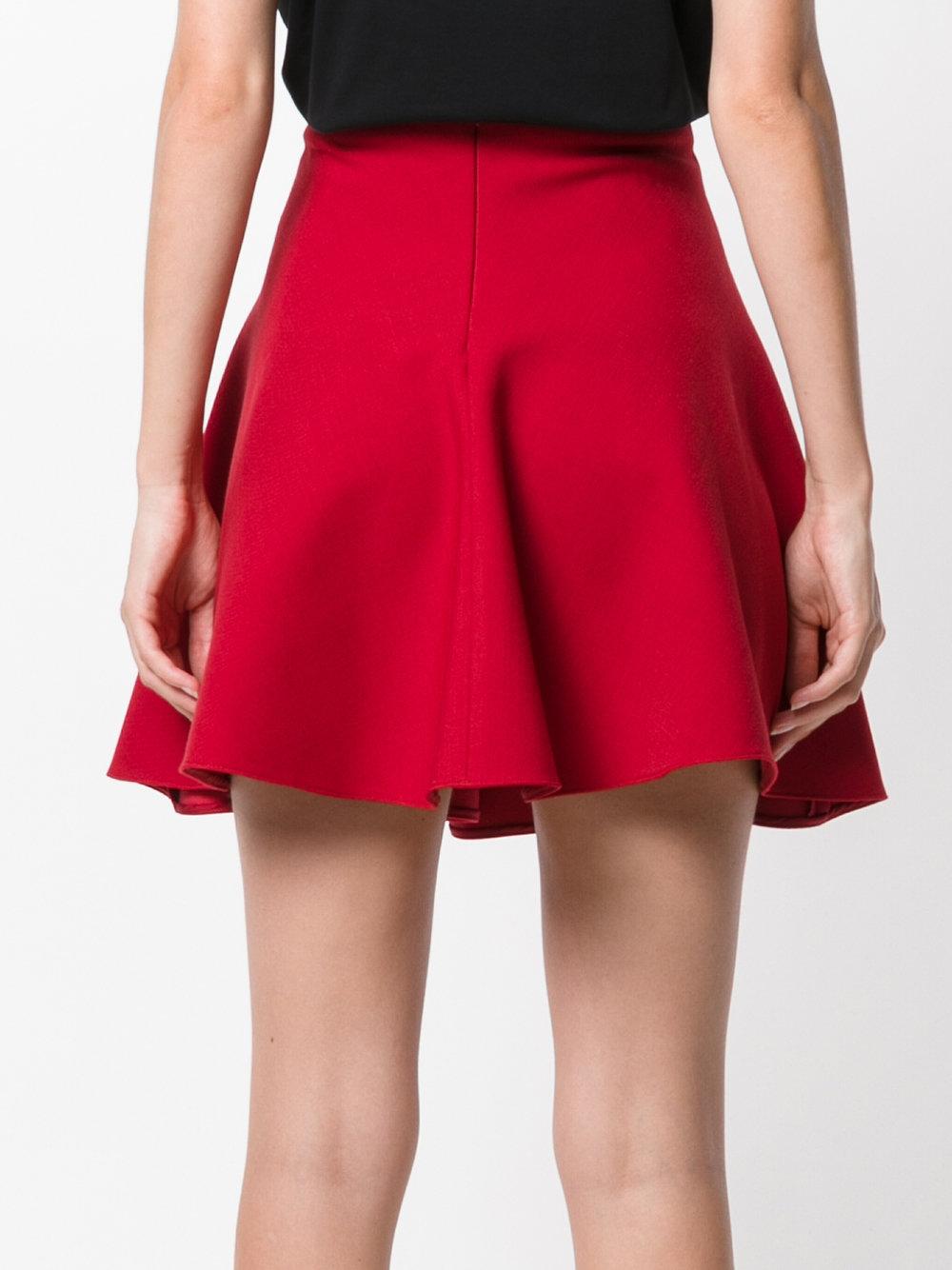 Lyst - Red Valentino Skater Skirt in Red