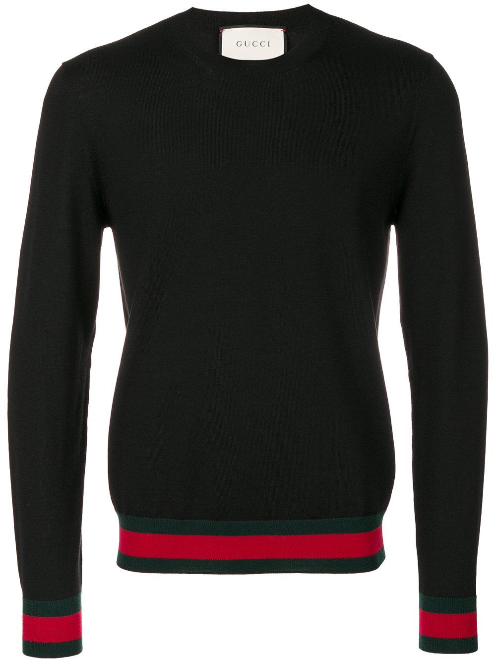 Gucci  Trim Jumper in Black for Men Lyst