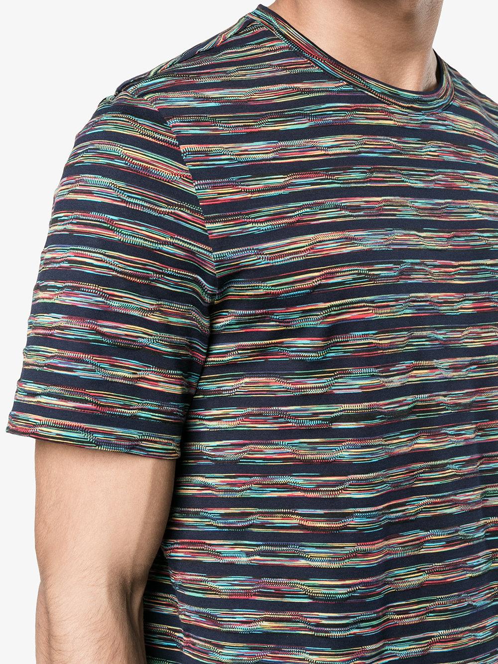 Lyst - Missoni Multi-stripe T-shirt in Blue for Men
