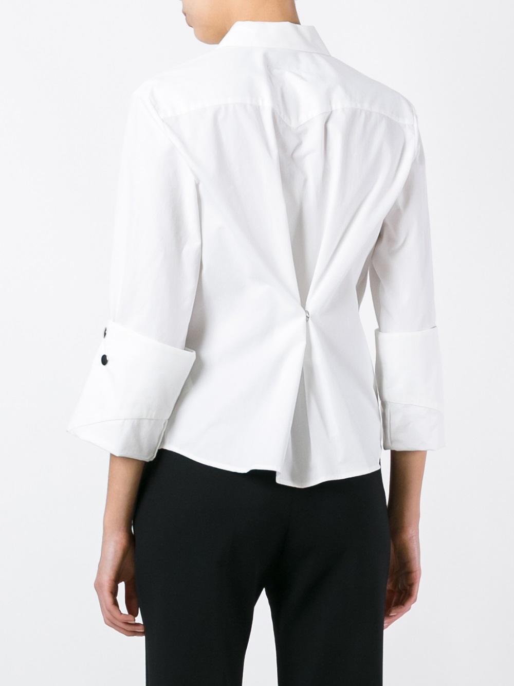 Lyst - Mm6 By Maison Martin Margiela Three-quarters Sleeve Studded ...