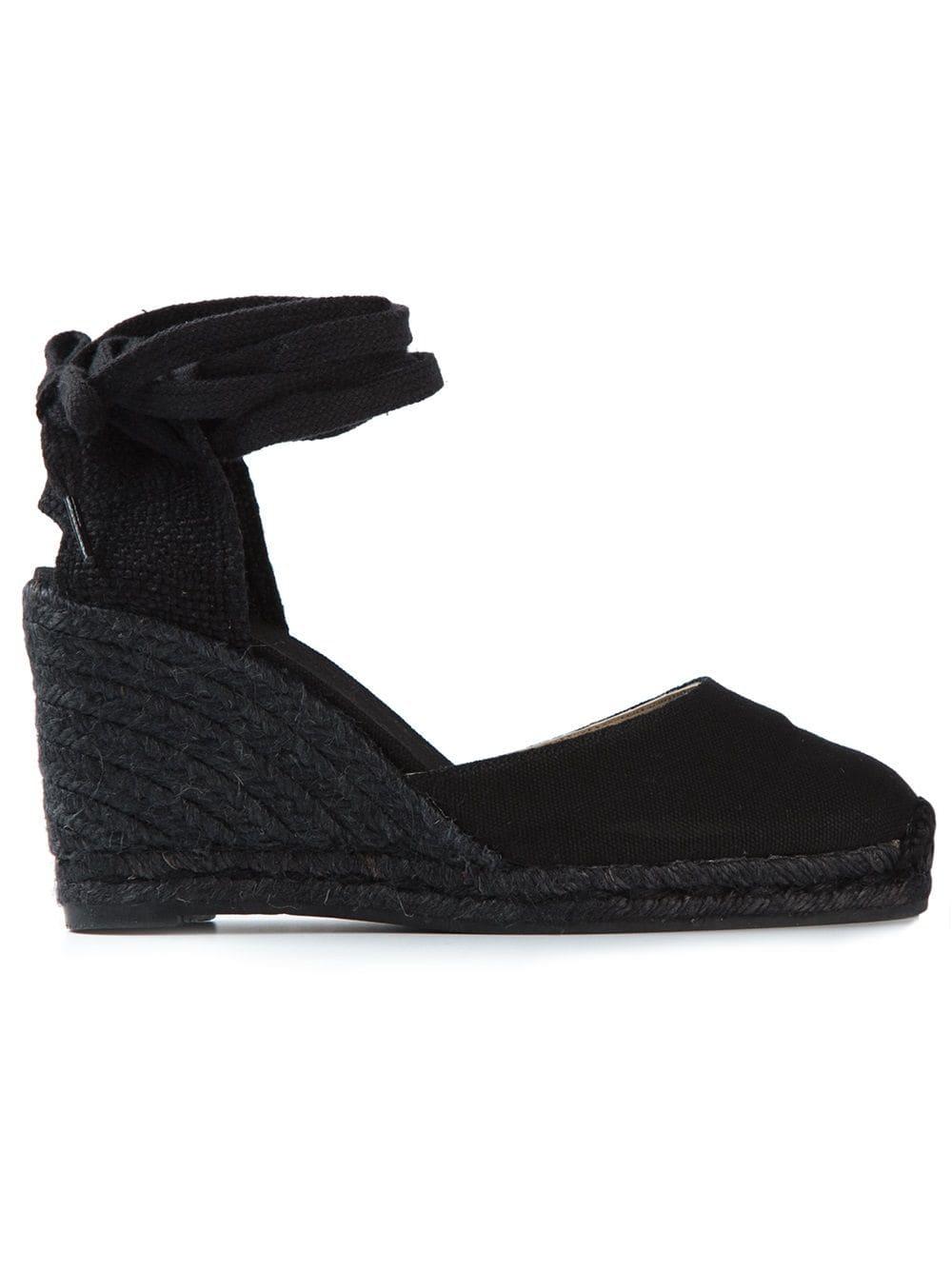 Castaner Wedge Sandals in Black - Lyst