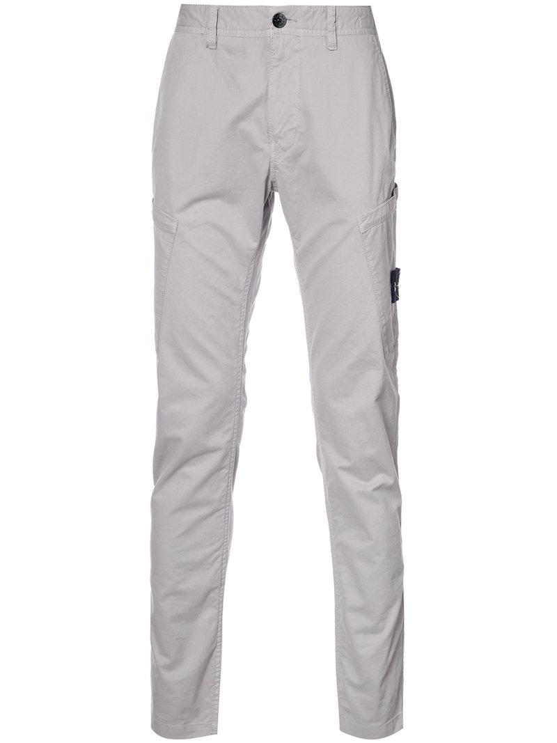 mens grey stone island joggers