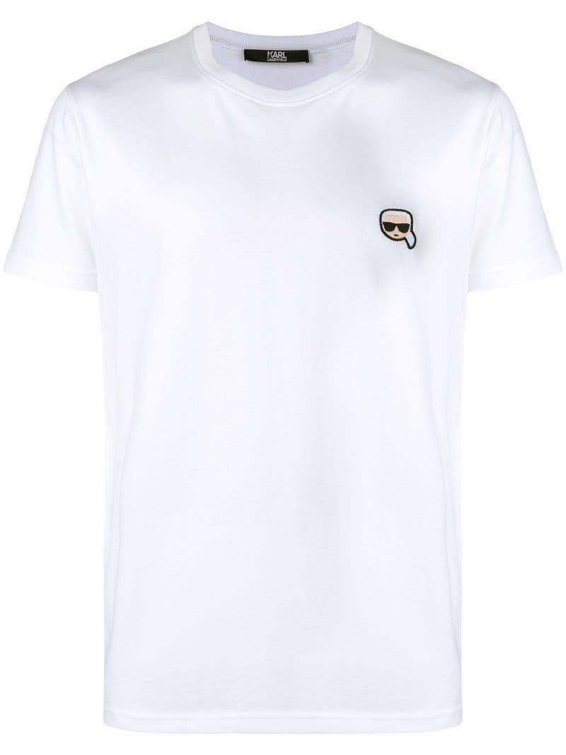 Lyst - Karl Lagerfeld Ikonik Karl Patch T-shirt in White for Men