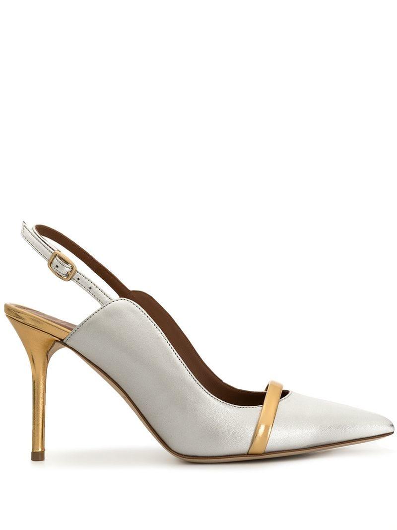 Malone Souliers Marion 85 Slingback Pumps in Metallic - Lyst