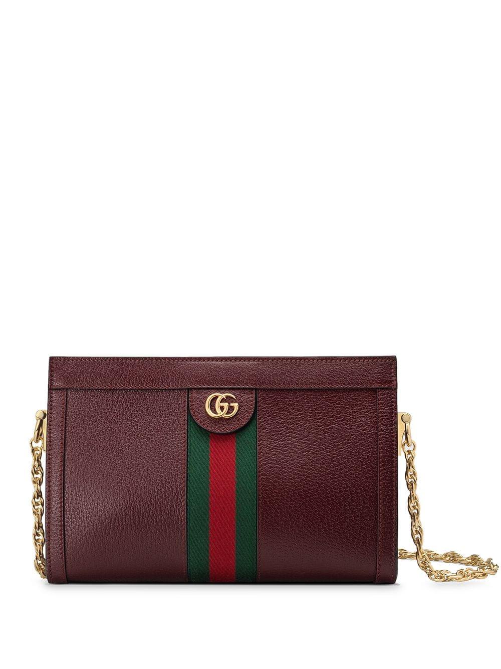 Gucci Ophidia Small Shoulder Bag in Red - Lyst