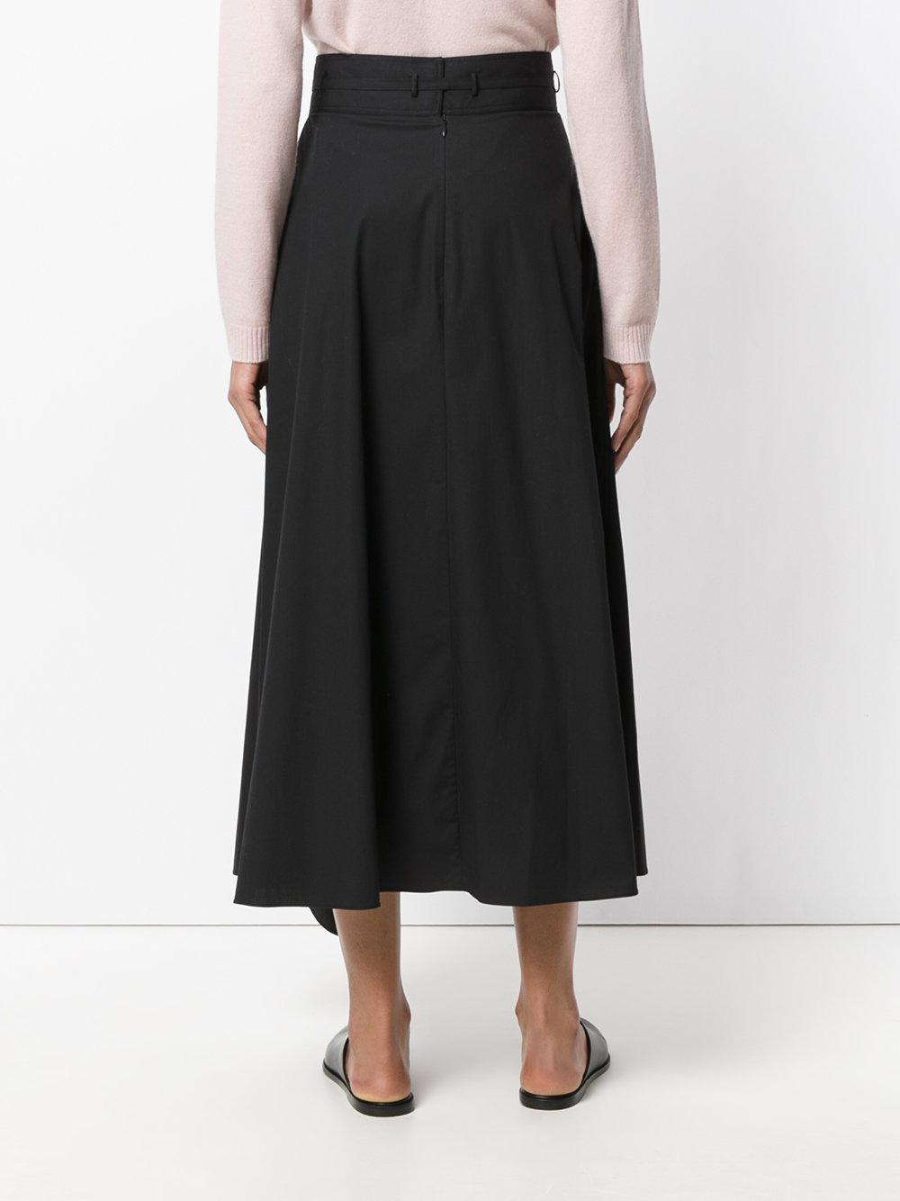 Theory Pleated Skirt in Black - Lyst
