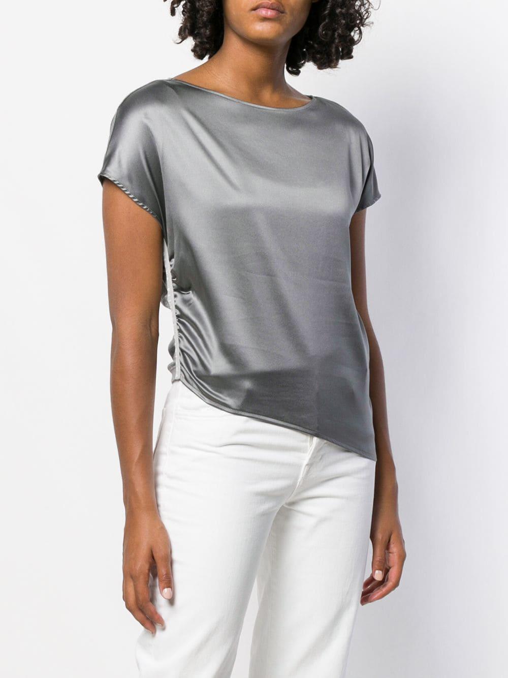 Fabiana Filippi Metallic T-shirt in Gray - Lyst
