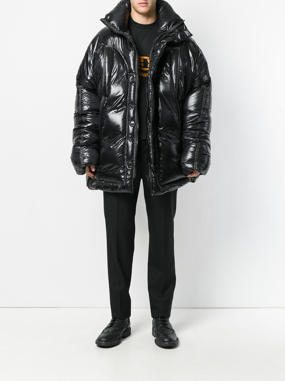 Raf Simons Oversized Padded Jacket in Black for Men - Lyst