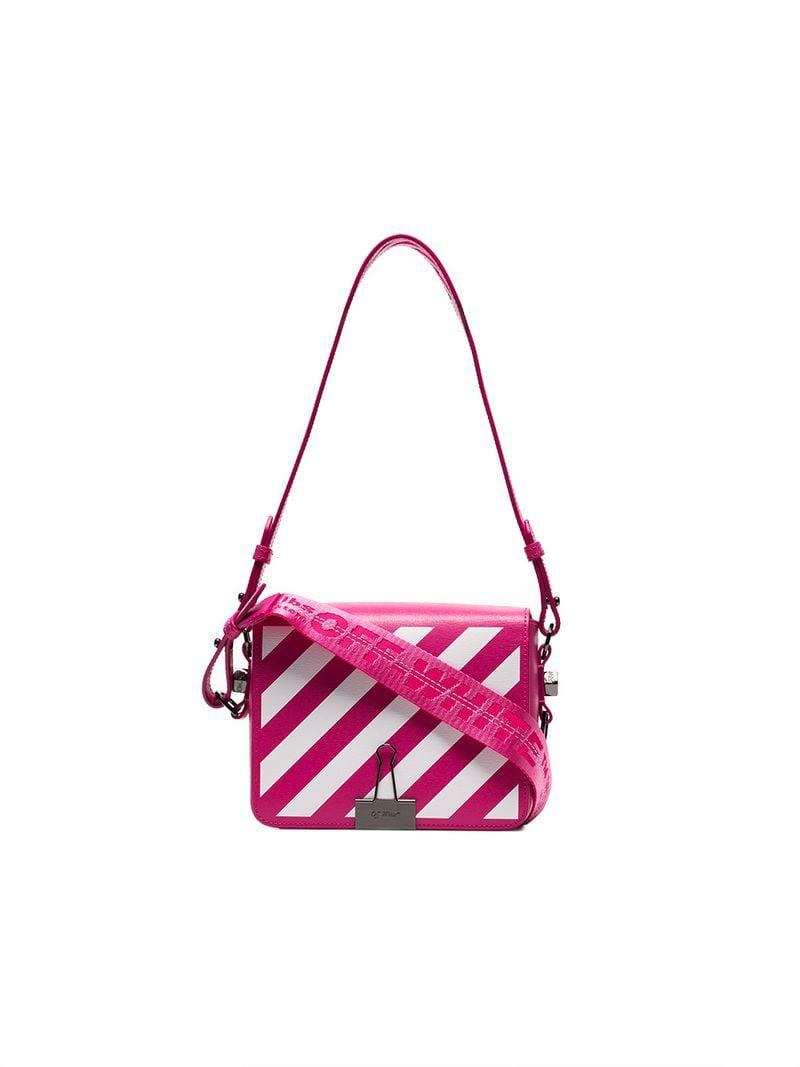 Lyst - Off-White c/o Virgil Abloh Striped Shoulder Bag in Pink - Save 6%