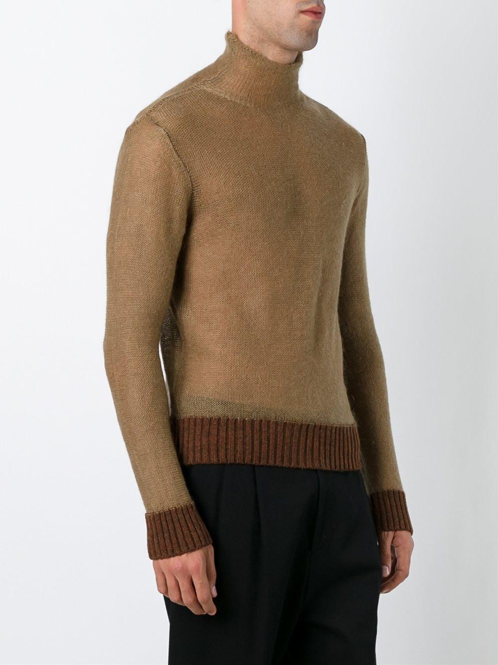 Lyst - Al Duca d'Aosta Roll Neck Sweater in Brown for Men