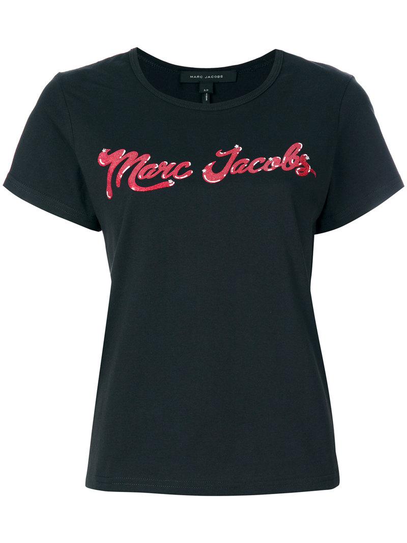 Lyst - Marc Jacobs Branded T-shirt in Black
