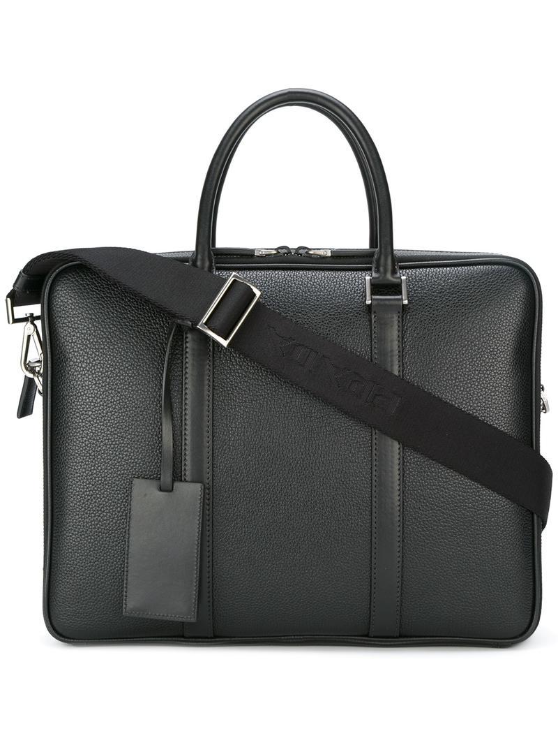 Lyst - Prada - Classic Briefcase - Men - Leather - One Size in Black ...