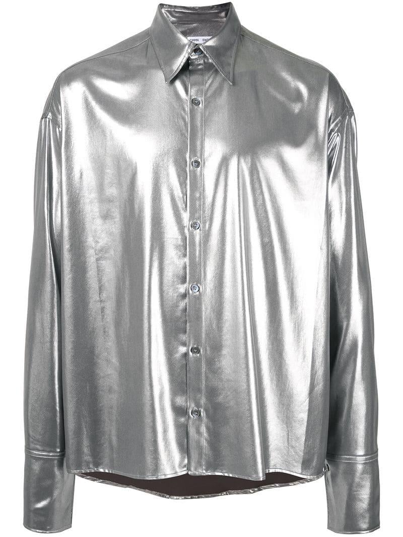 silver lame shirt