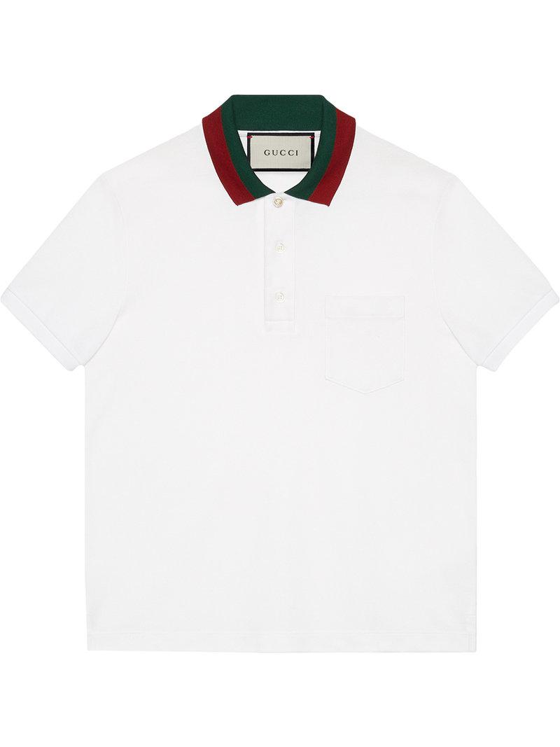 gucci web collar polo shirt