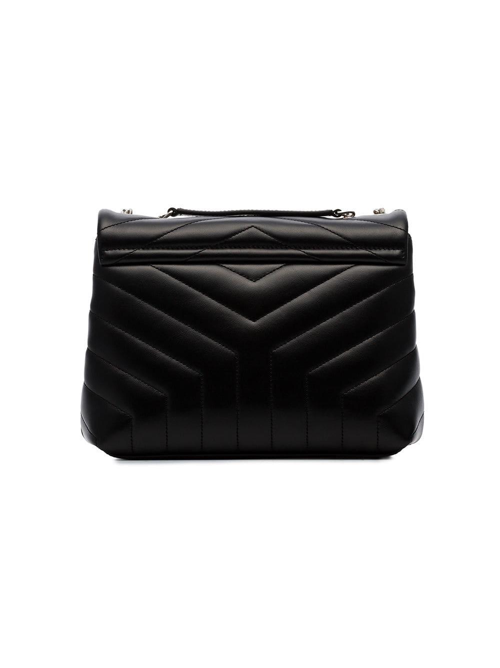 Saint Laurent Black Loulou Small Quilted Leather Crossbody Bag in Black - Lyst