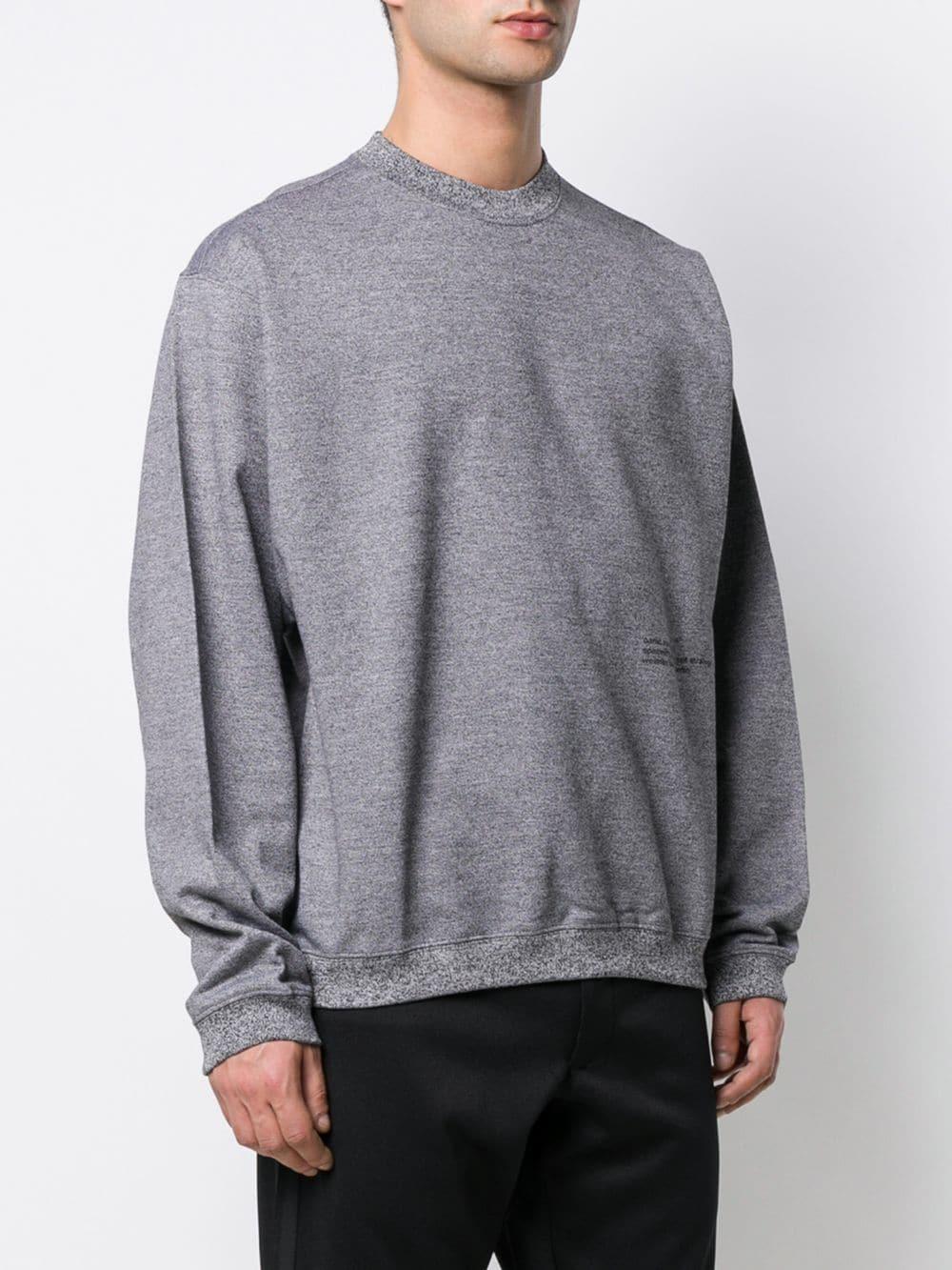 Lyst - OAMC Melange Crew Neck Sweatshirt in Gray for Men