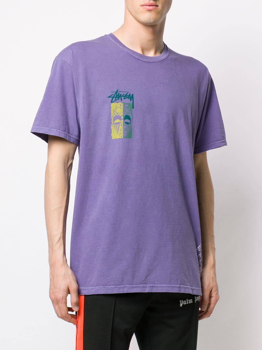 Stussy Rear Print T-shirt in Purple for Men - Lyst