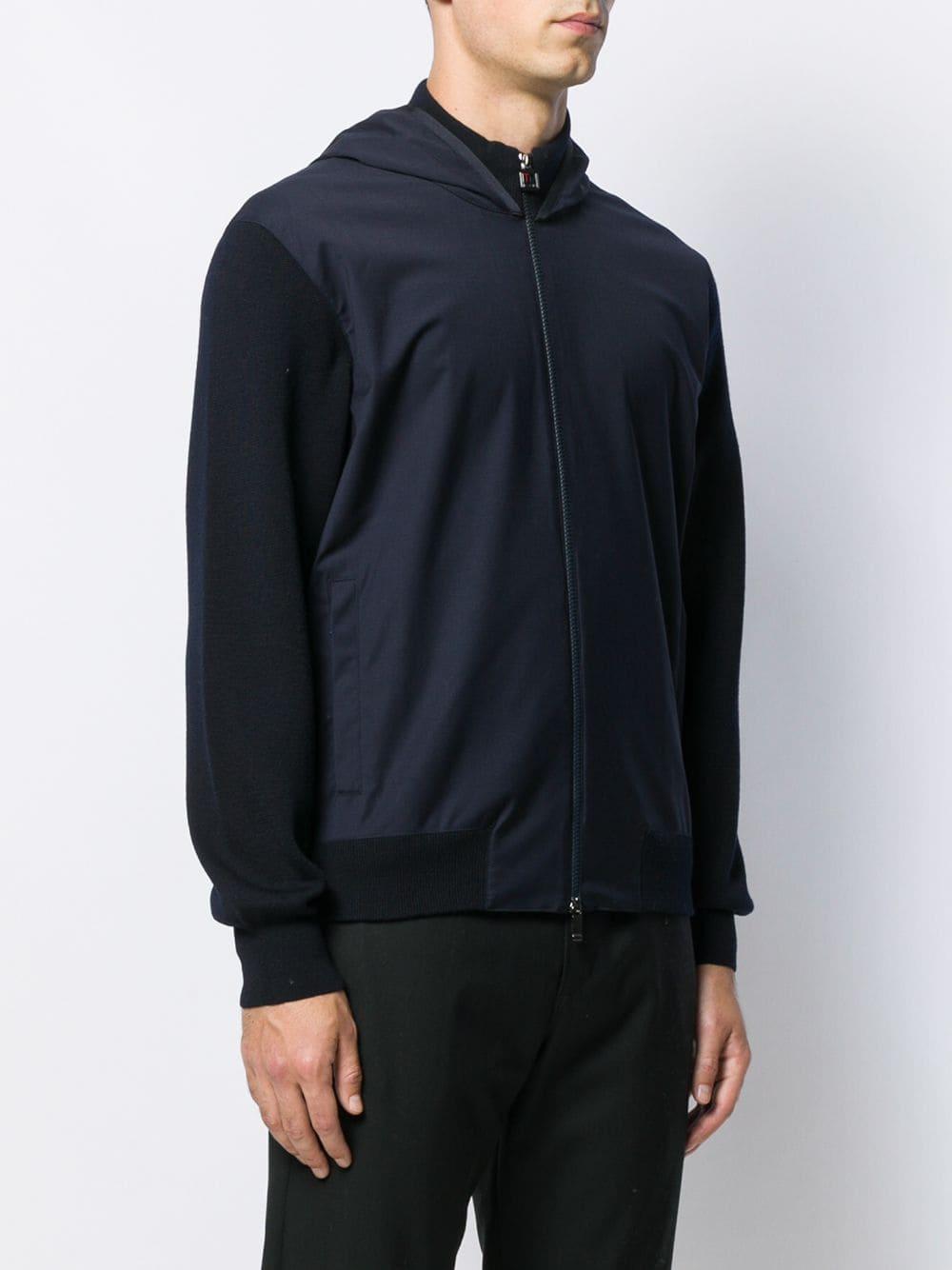 Z Zegna Wool Hooded Jacket in Blue for Men - Lyst