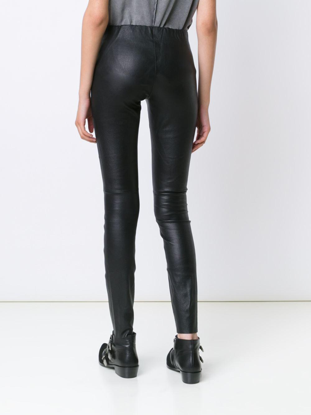 Lyst - Anine Bing Leather Leggings in Black