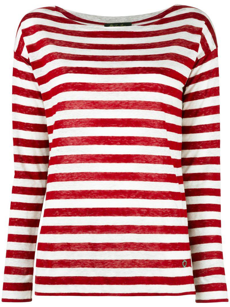 Lyst - Loro Piana Striped Jumper in Red