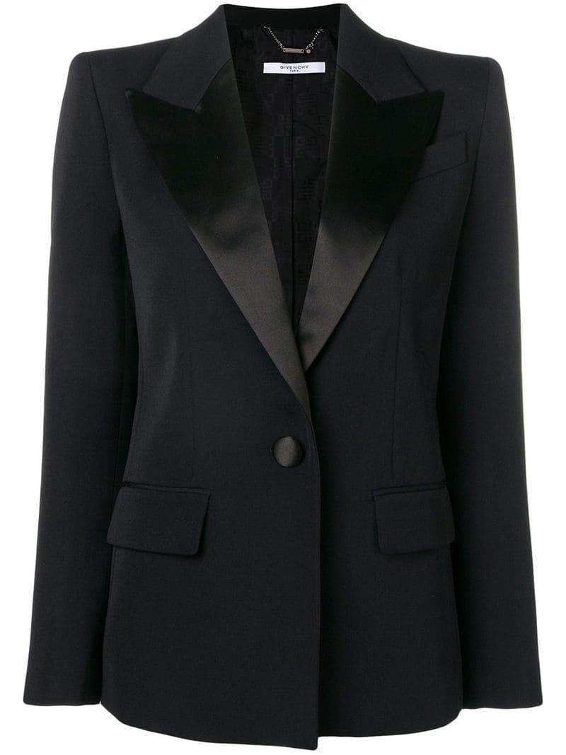 Lyst - Givenchy Structured Shoulder Blazer in Black