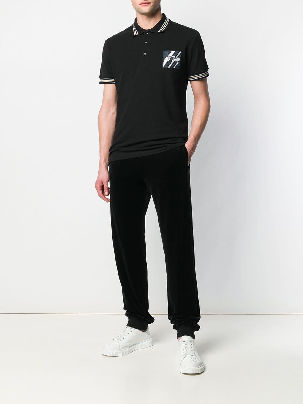 Class Roberto Cavalli Polo Shirt in Black for Men - Lyst