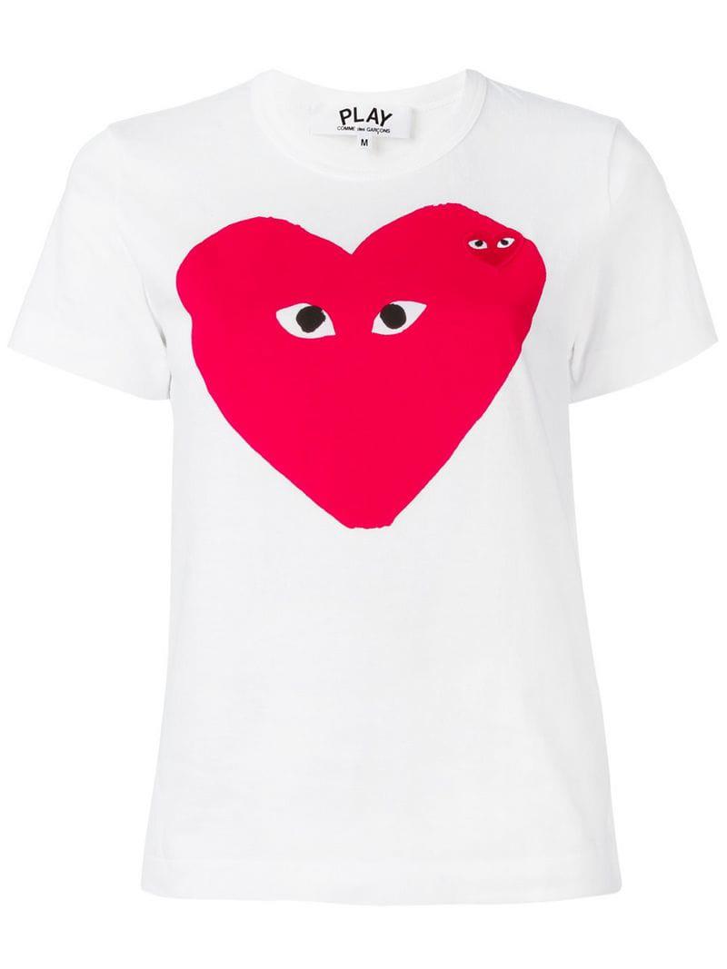 comme de garcons white tshirt