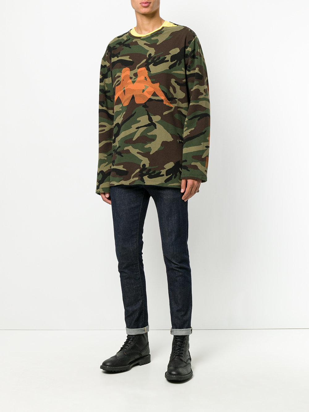 Lyst - Faith connexion Kappa Camouflage Sweatshirt in Green for Men