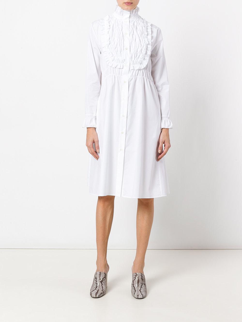 white pie crust collar shirt