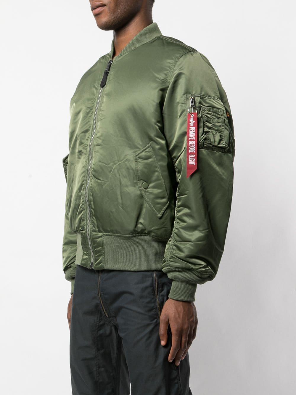 Alpha Industries Oversized Bomber Jacket in Green for Men - Lyst