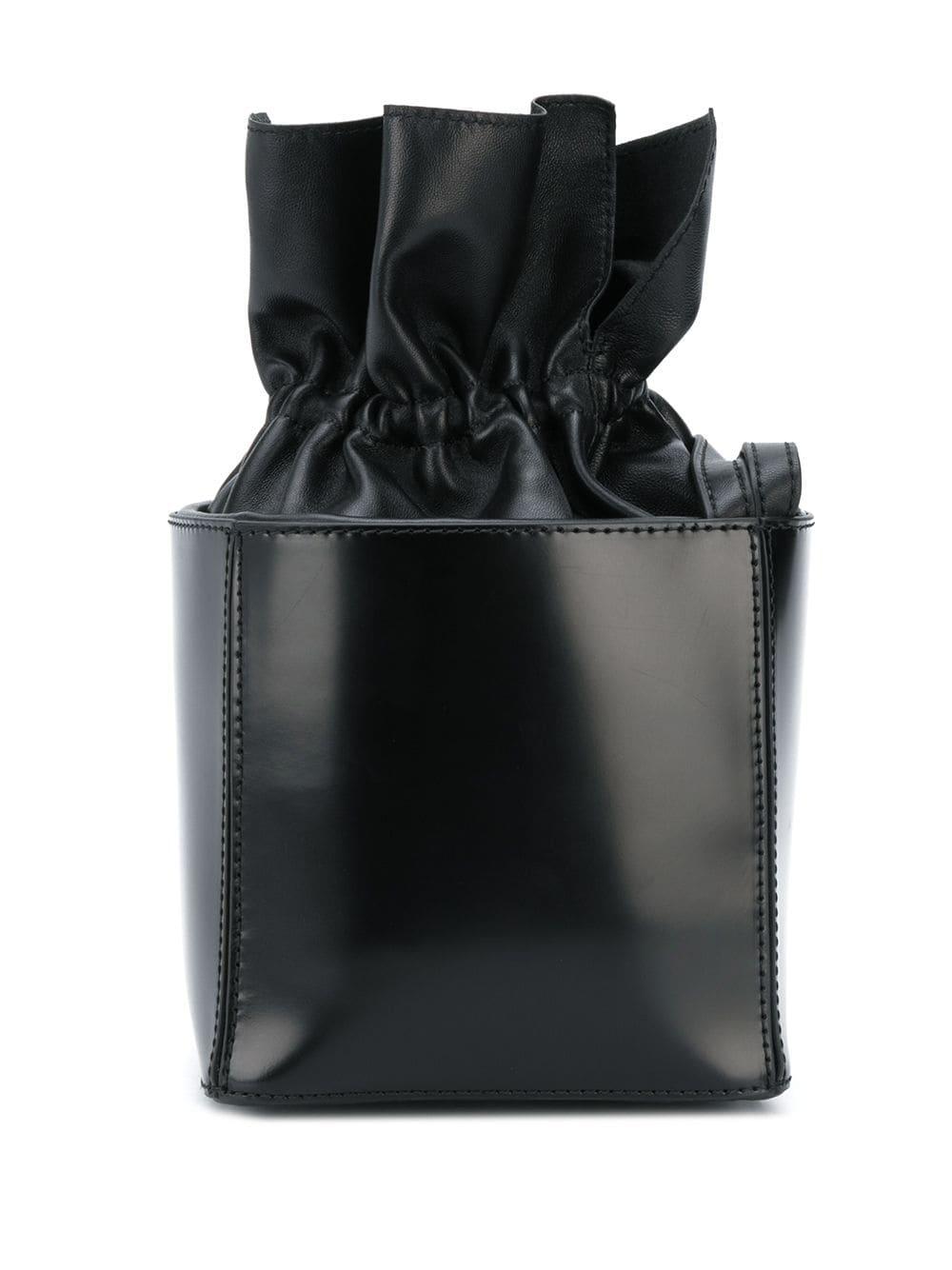 black rectangle shoulder bag