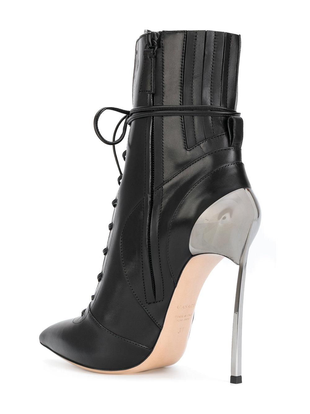 Lyst - Casadei Techno Blade Lace-up Ankle Boots In Black