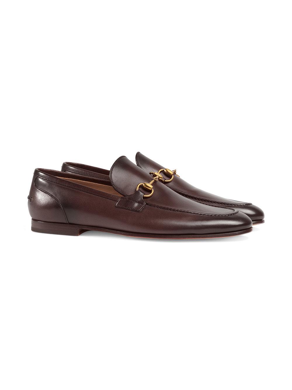 gucci brown jordaan loafer