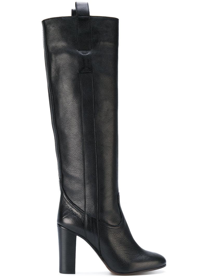 Lyst - L'Autre Chose Heeled Knee High Boots in Black
