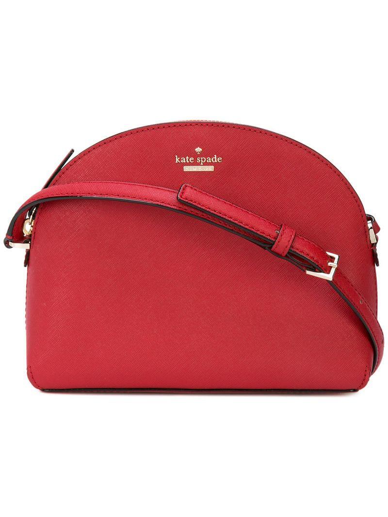 Kate Spade Leather Half Moon Crossbody Bag in Red - Lyst