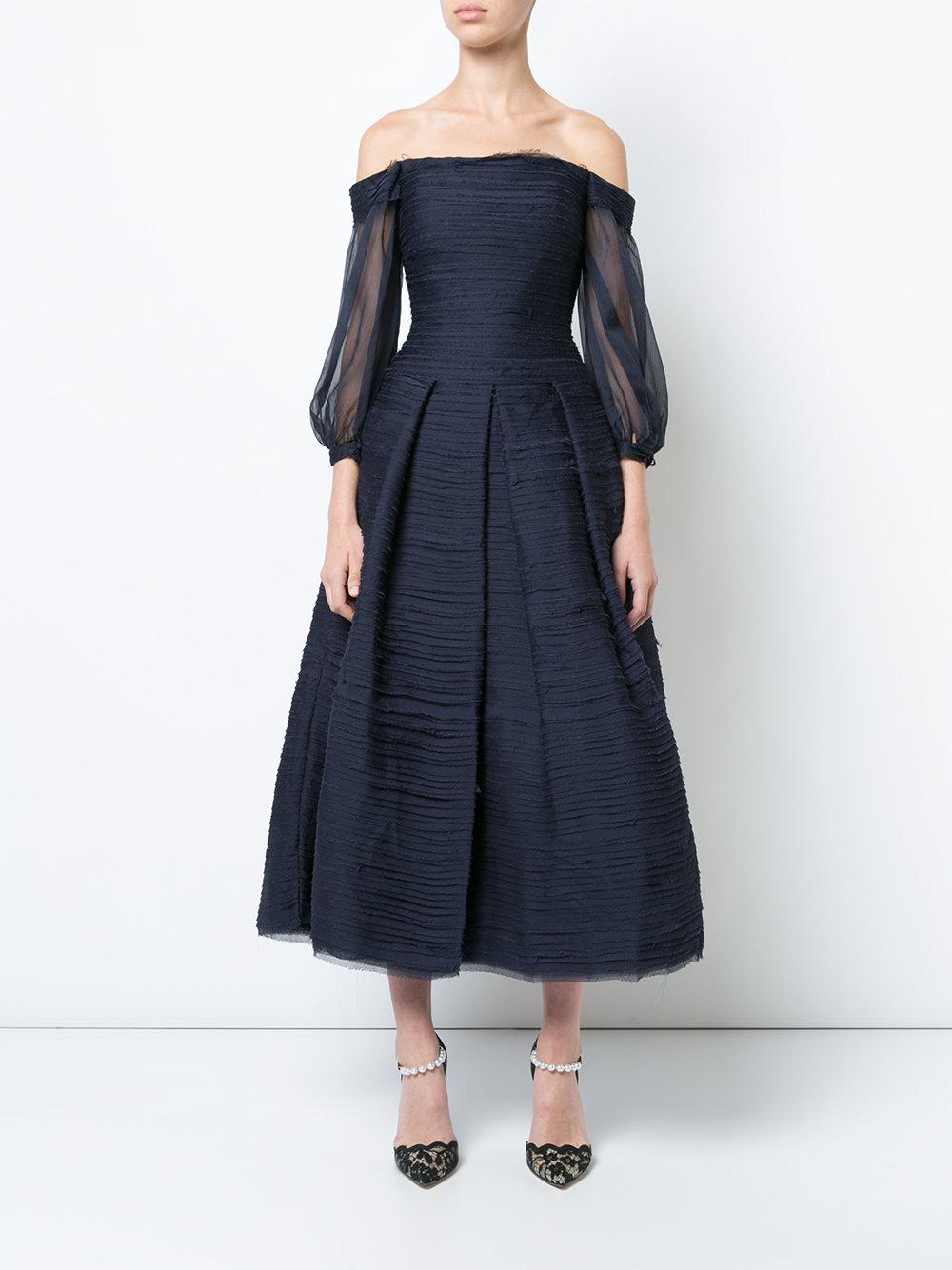 marchesa notte off the shoulder