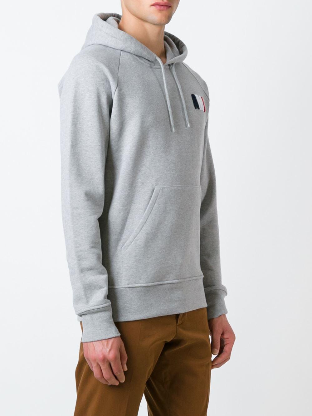 Lyst - AMI Small Ami Hoodie in Gray for Men