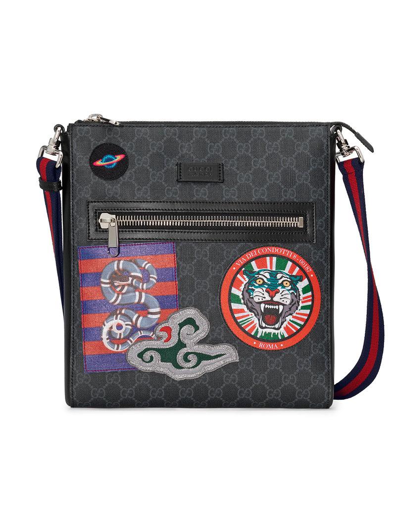 Lyst - Gucci Night Courrier Gg Supreme Messenger in Black for Men - Save 5%