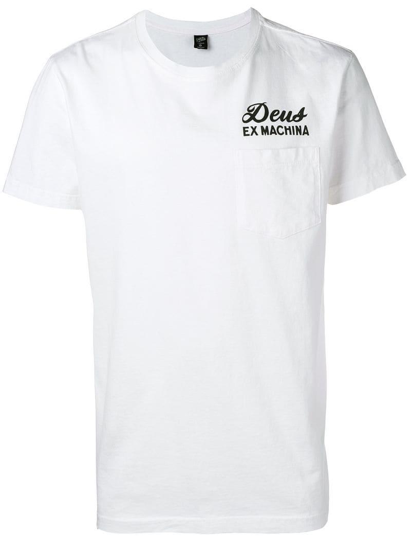 Deus Ex Machina Logo Pocket T-shirt in White for Men - Lyst