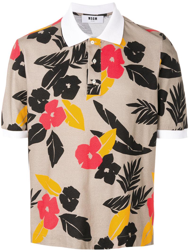 Mens Tropical Print Polo Shirts Prism Contractors And Engineers