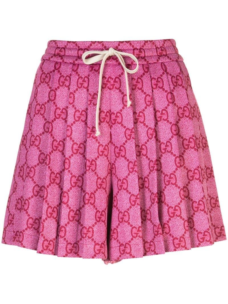 Gucci GG Supreme Pleated Skirt in Pink - Save 35% - Lyst