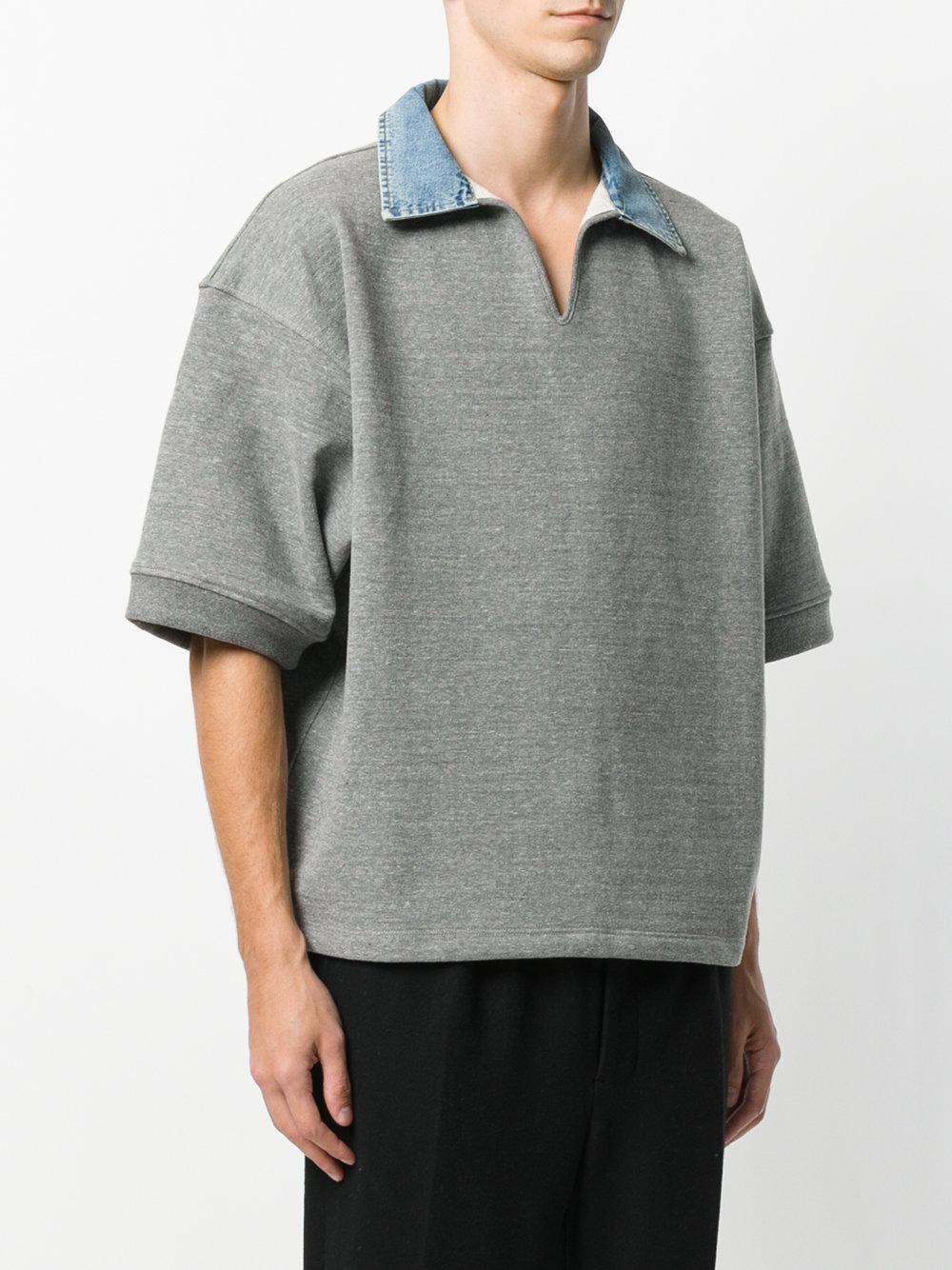 Fear Of God Cotton Oversized Polo Shirt in Grey (Gray) for Men - Lyst