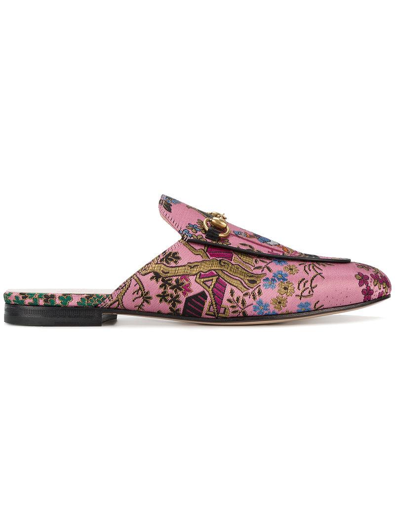 Gucci Princetown Donald Duck Slippers in Pink | Lyst