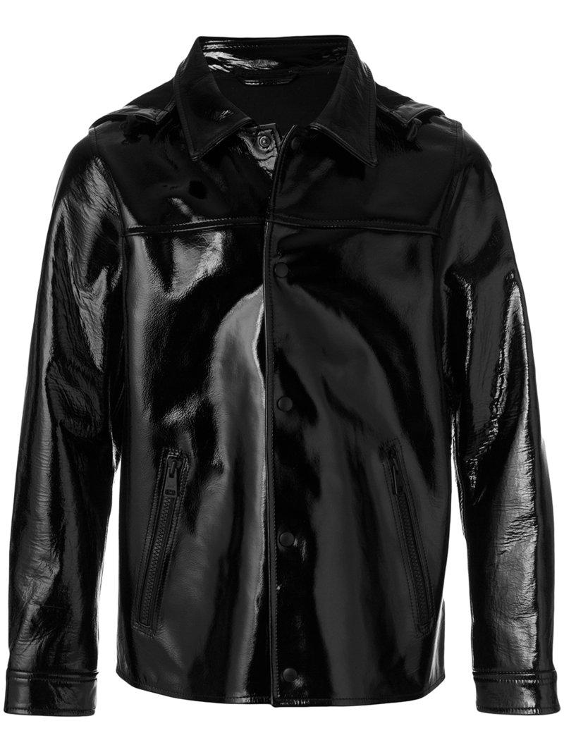 Lyst Ami Bonded Vinyl Jacket in Black for Men